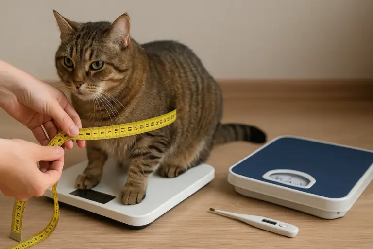 Controllo del peso corporeo nel gatto: strumenti e metodi per monitorarlo senza errori