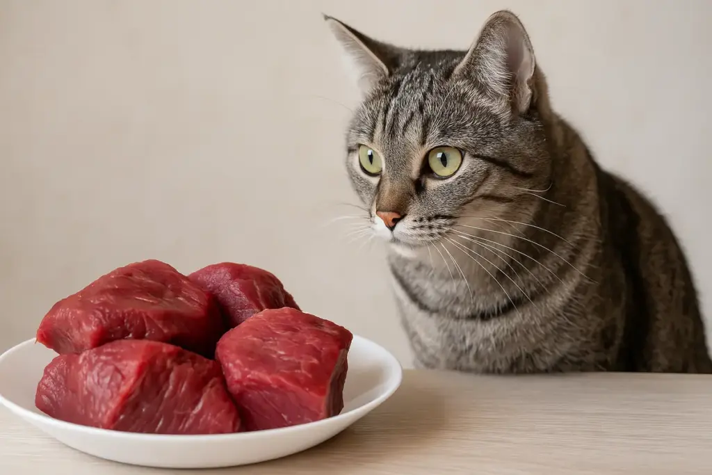Posso dare carne cruda al gatto? Precauzioni indispensabili per la salute dell’animale