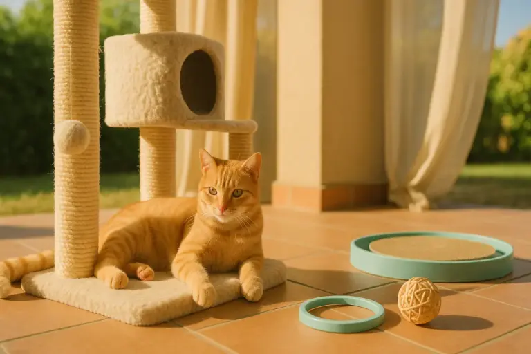 Tiragraffi e giochi d’estate: quelli che il gatto usa anche col caldo