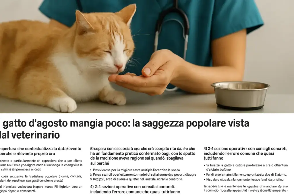 “Il gatto d’agosto mangia poco”: la saggezza popolare vista dal veterinario