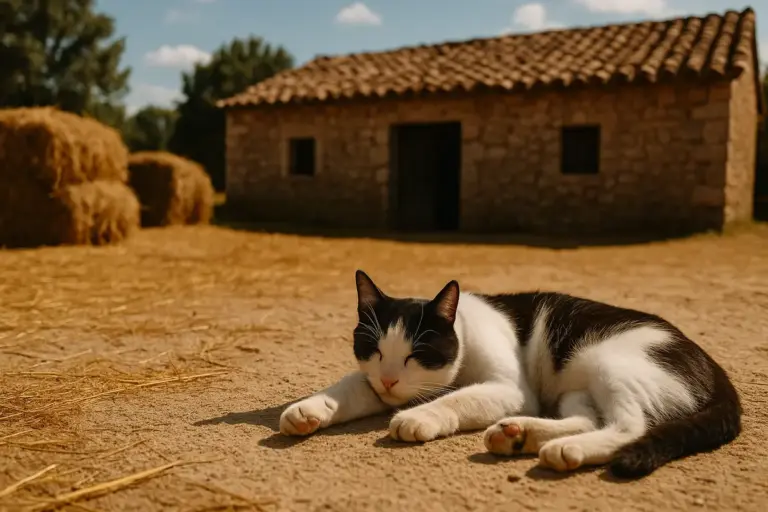 I gatti delle nonne dormivano sull’aia: cosa ci insegnano sul fresco naturale
