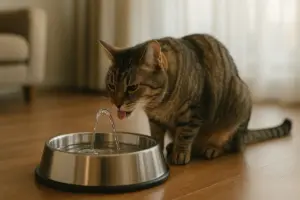 La fontanella d’acqua: perché ad agosto può cambiare la salute del tuo gatto