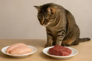 Pollo o manzo nella dieta casalinga del gatto: quale scegliere davvero