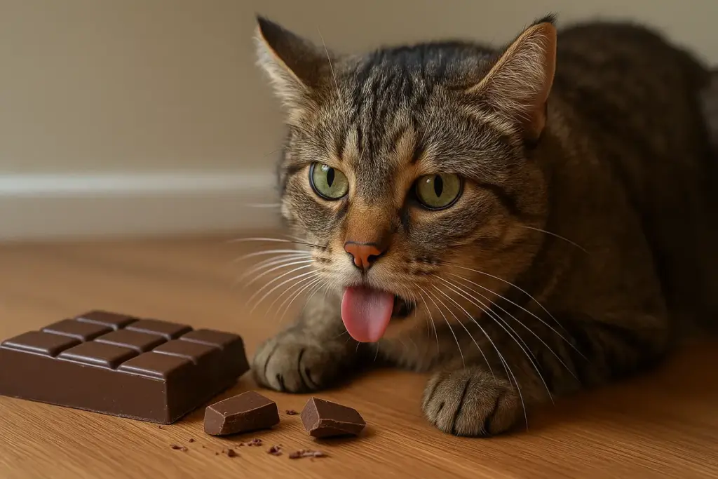 Cioccolato e gatto: i sintomi che indicano un’ingestione pericolosa