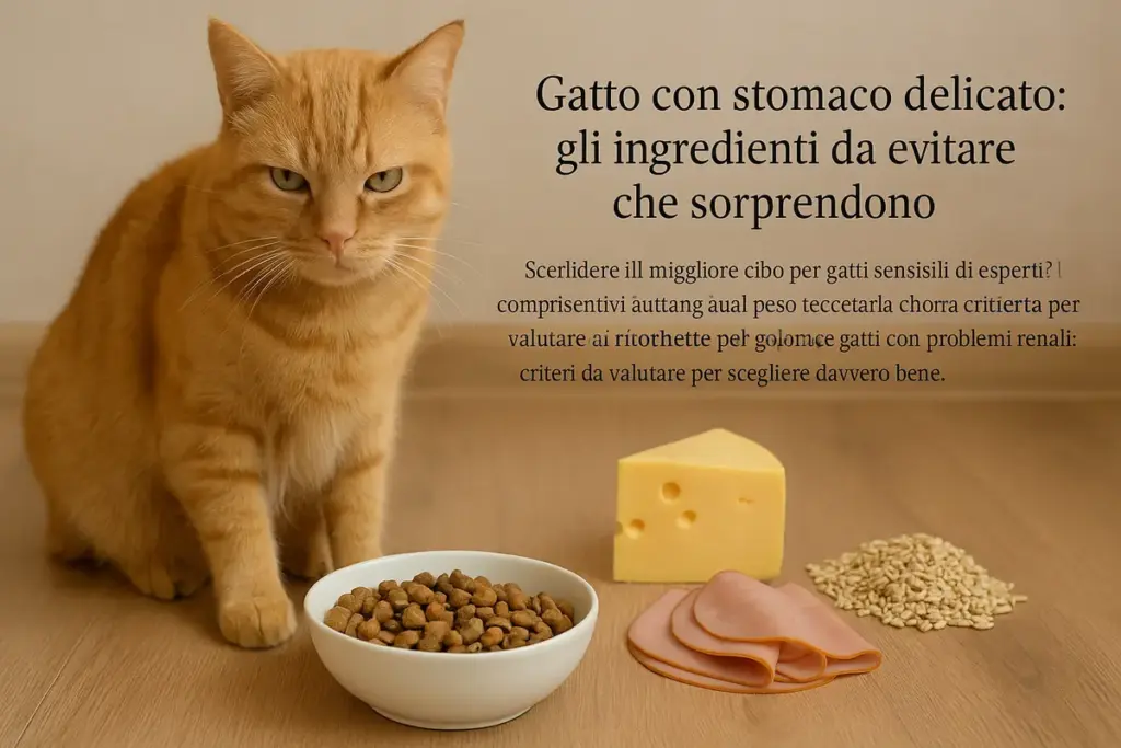 Gatto con stomaco delicato: gli ingredienti da evitare che sorprendono