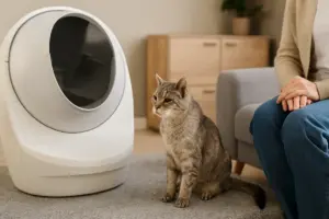 Lettiera autopulente: come capire se vale davvero per un gatto anziano