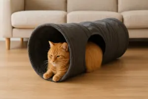 Giochi con tunnel per gatti pigri: come scegliere quelli che usano davvero