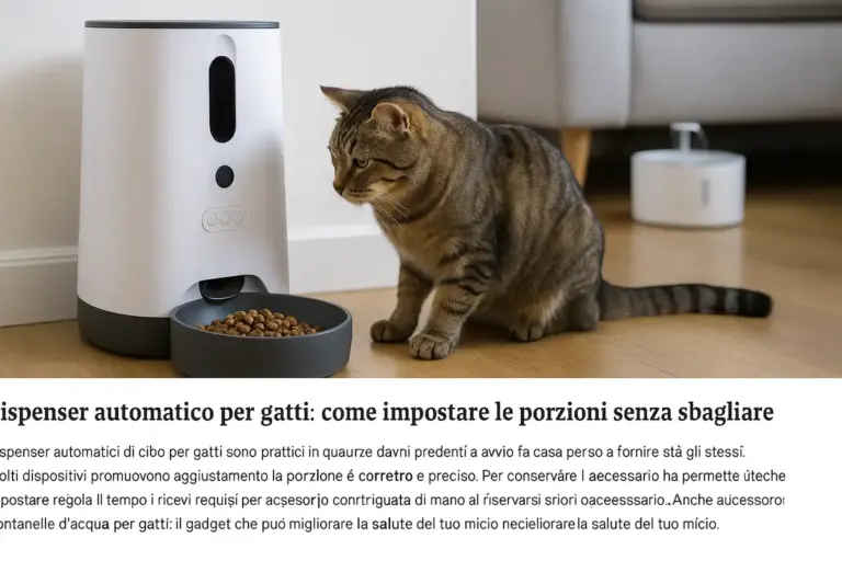 Dispenser automatico per gatti: come impostare le porzioni senza sbagliare