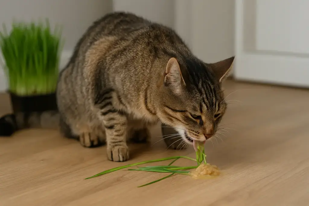 Gatto che vomita dopo aver mangiato erba: cause reali e quando preoccuparsi