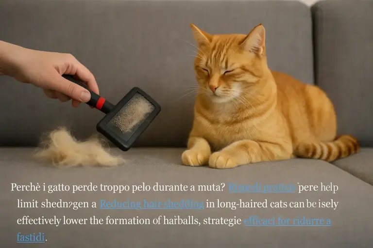 Pelo del gatto sul divano: come ridurlo alla fonte durante la muta