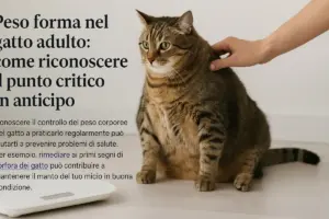 Peso forma nel gatto adulto: come riconoscere il punto critico in anticipo