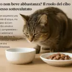 Gatto che non beve abbastanza: il ruolo del cibo umido spesso sottovalutato