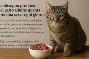 Fabbisogno proteico del gatto adulto: quanta proteina serve ogni giorno