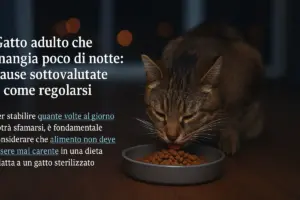 Gatto adulto che mangia poco di notte: cause sottovalutate e come regolarsi