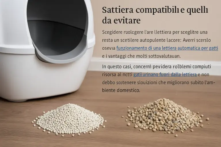 Sabbia per lettiera autopulente: i granuli compatibili e quelli da evitare