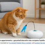 Gatto sedentario in appartamento: i giocattoli interattivi che rompono l’apatia