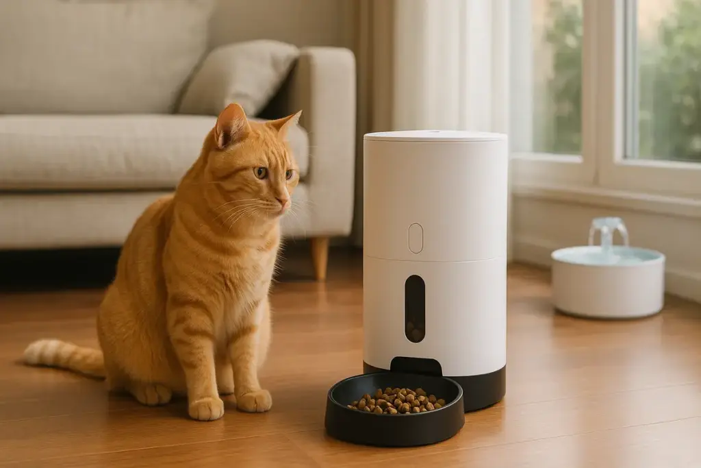 Gatto solo in casa tutto il giorno: perché il dispenser cambia la routine