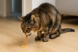 Vomito cronico nel gatto anziano: segnali che richiedono il veterinario subito