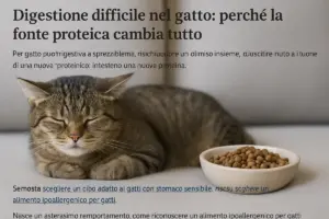Digestione difficile nel gatto: perché la fonte proteica cambia tutto
