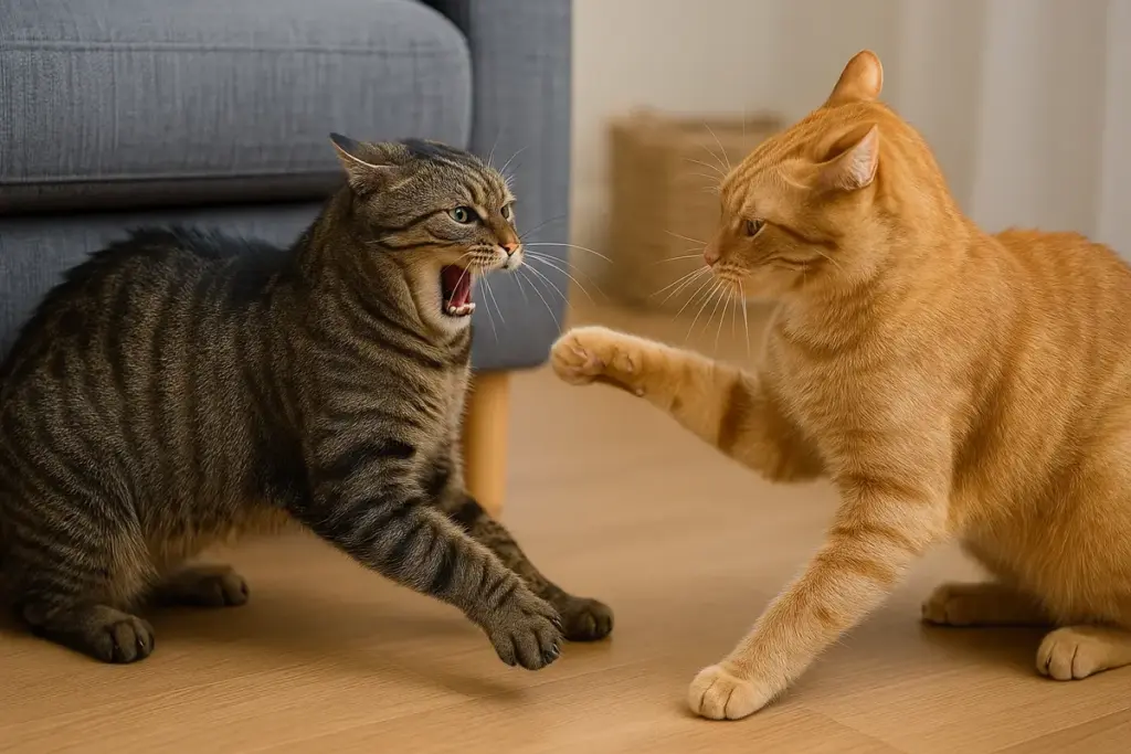 Gatto adottato che aggredisce il gatto residente: cause reali e come intervenire