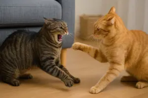 Gatto adottato che aggredisce il gatto residente: cause reali e come intervenire
