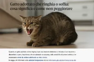 Gatto adottato che ringhia o soffia: cosa significa e come non peggiorare
