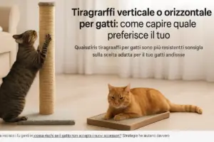 Tiragraffi verticale o orizzontale per gatti: come capire quale preferisce il tuo