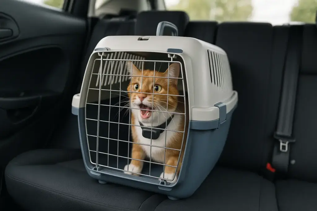 Gatto agitato in auto: come il trasportino giusto cambia il viaggio
