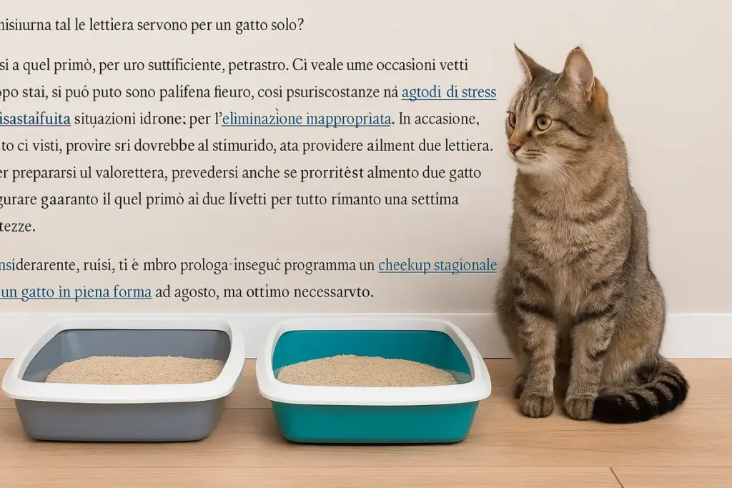 Quante lettiere servono per un gatto solo: la risposta che ribalta le aspettative