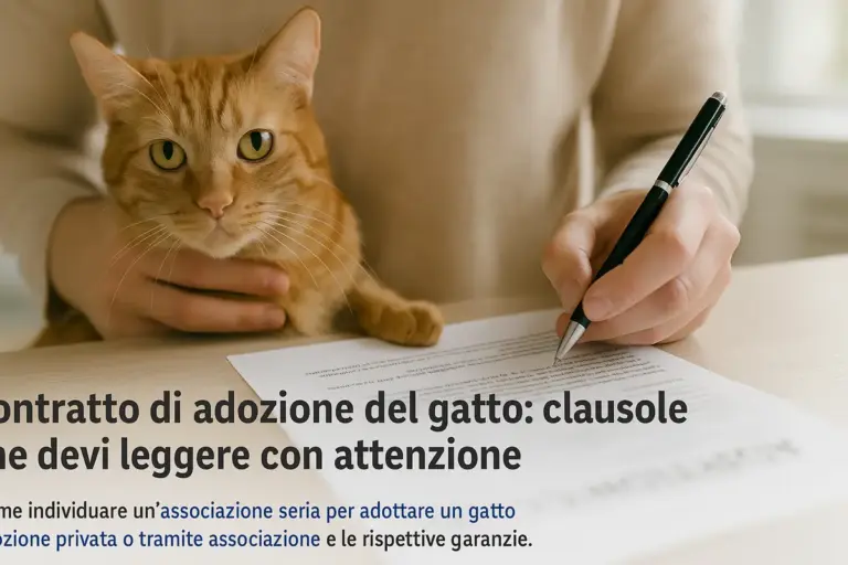 Contratto di adozione del gatto: clausole che devi leggere con attenzione