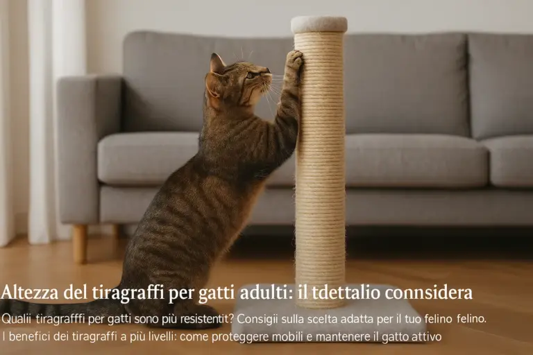 Altezza del tiragraffi per gatti adulti: il dettaglio che quasi nessuno considera
