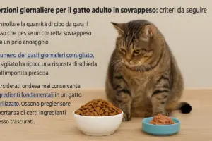 Porzioni giornaliere per il gatto adulto in sovrappeso: criteri da seguire