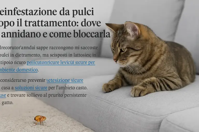 Reinfezione da pulci dopo il trattamento: dove si annidano e come bloccarla