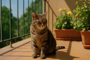 Gatto in balcone d’estate: cosa rischi con la nuova legge e come proteggerlo dal caldo